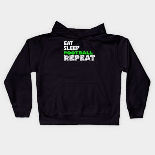 eat sleep football repeat Kids Hoodie